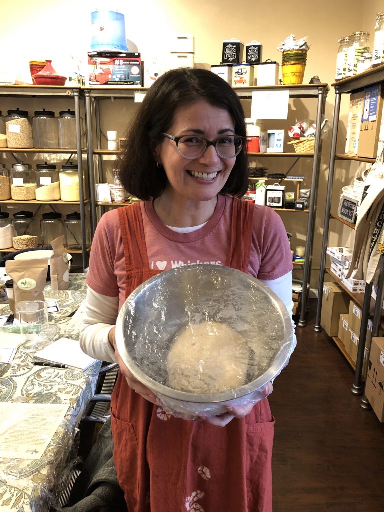 Cookiechica holding dough